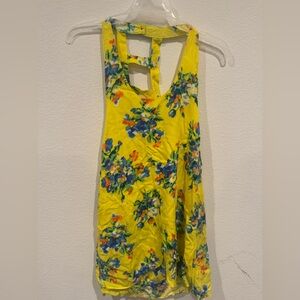 Paper Heart Floral Yellow Sleeveless Dress